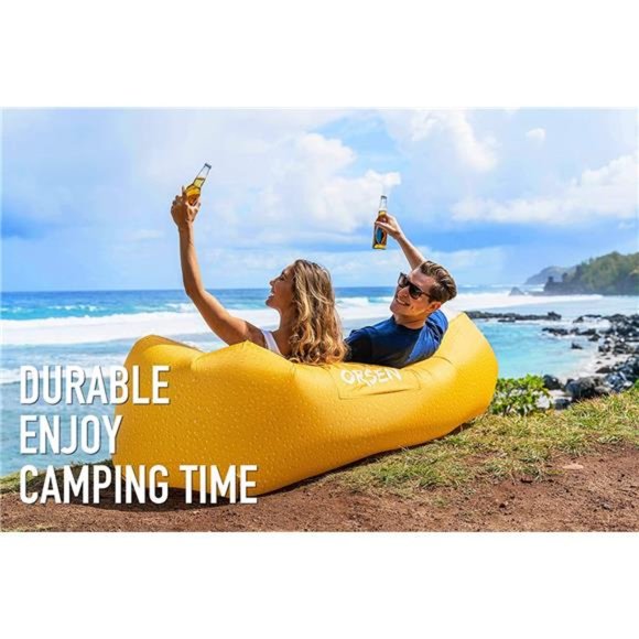 Inflatable Couch, Inflatable Lounger Air Sofa for Camping Hiking Gear - Picture 2 of 6